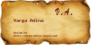 Varga Adina névjegykártya